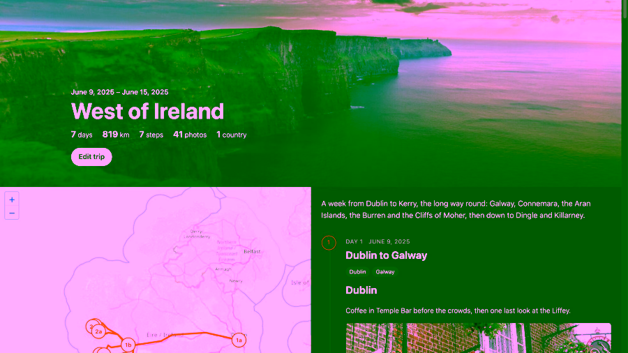 Donncha: Travel Steps is a travel journal